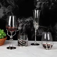Coupe à vin de bar avec tables hautes en métal personnalisé serpent flamant rose Verres à cocktail en verre à martini créatifs uniques pour Halloween