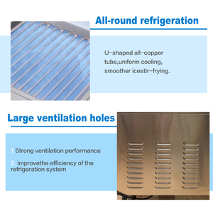 <span class=keywords><strong>เครื่อง</strong></span>ทำ<span class=keywords><strong>ไอ</strong></span><span class=keywords><strong>ศ</strong></span>กรีมม้วนแบบมืออาชีพ ผลิตภาพสูง <span class=keywords><strong>ราคา</strong></span>ขายส่ง พร้อมถัง 5 ใบ หม้อคู่ คอมเพรสเซอร์คู่ - Product Image 5