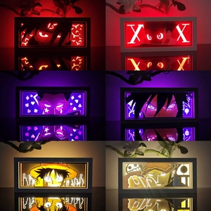 Boîte à lumière LED d'anime, entrepôt américain en stock, lumière rouge, thème mathématique, personnage 3D, décoration lumineuse, art de la <span class=keywords><strong>chambre</strong></span> d'<span class=keywords><strong>otaku</strong></span>, livraison rapide aux États-Unis - Product Image 6