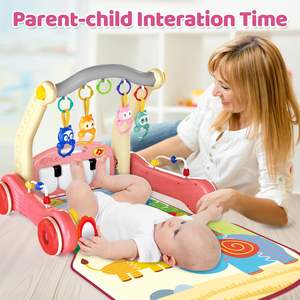 EPT mainan Piano kebugaran bayi multifungsi, tikar Main kebugaran Gym dapat disesuaikan 2 in 1 - Product Image 3