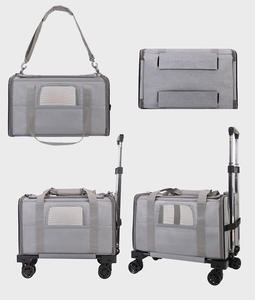 फ़ोल्ड करने योग्य एयरलाइन स्वीकृत डॉग कैरियर छोटे कुत्ते कैरियर व्हील ट्रैवल कैम्पिंग आउटडोर पालतू कैरियर व्हील - Product Image 2