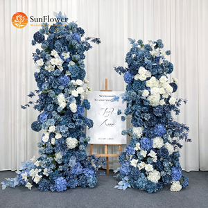 Azure Exquisita fila <span class=keywords><strong>de</strong></span> arco <span class=keywords><strong>de</strong></span> flores artificiales Hortensia rosa <span class=keywords><strong>de</strong></span> alta calidad para Decoración <span class=keywords><strong>de</strong></span> cumpleaños Guía <span class=keywords><strong>de</strong></span> camino <span class=keywords><strong>de</strong></span> boda animadora - Product Image 2