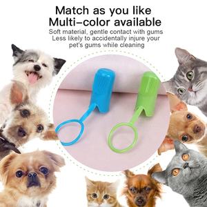 Fábrica al por mayor logotipo personalizado goma gato cepillo de dientes mascota perro dedo cepillo de dientes - Product Image 5