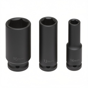 Fervi Long <b>Impact</b> <b>Socket</b> Wrench Set 10mm 12mm 14mm For Automotive Repair - Product Image 2