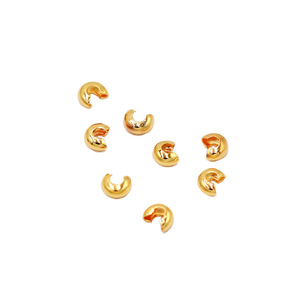 Crescent C-Shaped Clasp 18K Gold Plated <b>Copper</b> Half Moon Bead For <b>Bracelet</b> Making DIY Jewelry Findings - Product Image 4