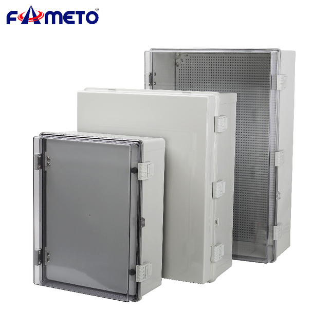 IP67 Waterproof ABS/PC Electrical Junction Box-Hinged Outdoor Distribution Box Multi-Factor Lock Customizable for Power Cable