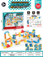 Nouveau 2026 – Ensemble de jouets magnétiques de 222 pièces, circuit de course flexible à construire soi-même avec blocs de construction magnétiques pour enfants