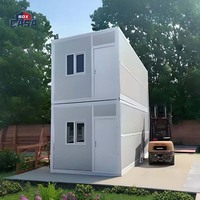 Maison de conteneur pliable de 20 pieds, bureau modulaire préfabriqué avec structure en acier et panneaux sandwich, mini-maison de conteneur