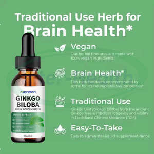 Vitaminas OEM ASAP, Extracto de Ginseng y Ginkgo Biloba en Gotas Líquidas, Bebidas Suplemento para el Cerebro, Líquido de Ginkgo Biloba - Product Image 3