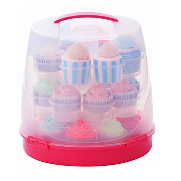 Инструмент для выпечки кексов прозрачная пластиковая коробка для торта может загружать 24 шт. переноска для тортов и чашек