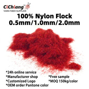 Fibra de Nylon 66 Teñida con Patrón de Flocado en Polvo 1.5d*0.6mm para Hilado, Cajas de Joyería, Juguetes, Ignífuga y Ecológica - Product Image 2