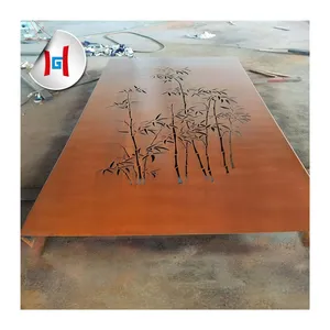 Corten 강철 시트 금속 tonn 정원 예술 당 3 mm