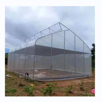 Petite serre agricole tropicale à toit dentelé en PE avec systèmes complets