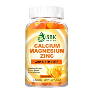 Gomitas de Calcio, Magnesio y Zinc OEM ODM con D3+K2+B6, Absorción Mejorada, Potenciador de Energía, Protege la Estructura Corporal - Product Image 1