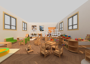 Moetry legno massello Montessori classe <span class=keywords><strong>Set</strong></span> di mobili per scuola materna scuola materna scuola materna per neonati e bambini - Product Image 4
