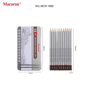 Macaron 12pcs than Vẽ Bút Chì thiết lập màu xám xử lý văn bản bút chì nghệ thuật bút chì thiết lập vẽ trường Phác thảo Bút Chì - Product Image 4