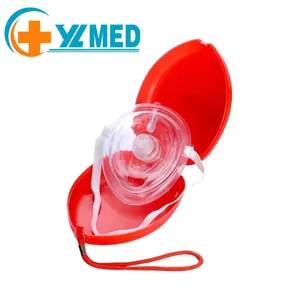Máscara de reanimación cardiopulmonar desechable al aire libre para entrenamiento médico de emergencia de primeros auxilios de ciencia médica