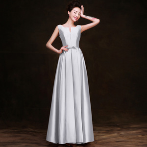 Robe <span class=keywords><strong>de</strong></span> soirée longue en satin pour femme, robe <span class=keywords><strong>de</strong></span> scène, robe <span class=keywords><strong>de</strong></span> mère <span class=keywords><strong>de</strong></span> <span class=keywords><strong>la</strong></span> mariée, robe <span class=keywords><strong>de</strong></span> soirée longue violette, vente chaude - Product Image 2