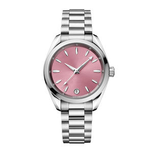 Montres étanches à mouvement à <span class=keywords><strong>quartz</strong></span> Miyota avec cadran rose élégant en acier inoxydable de qualité supérieure de 30mm Logo personnalisé pour femmes - Product Image 1