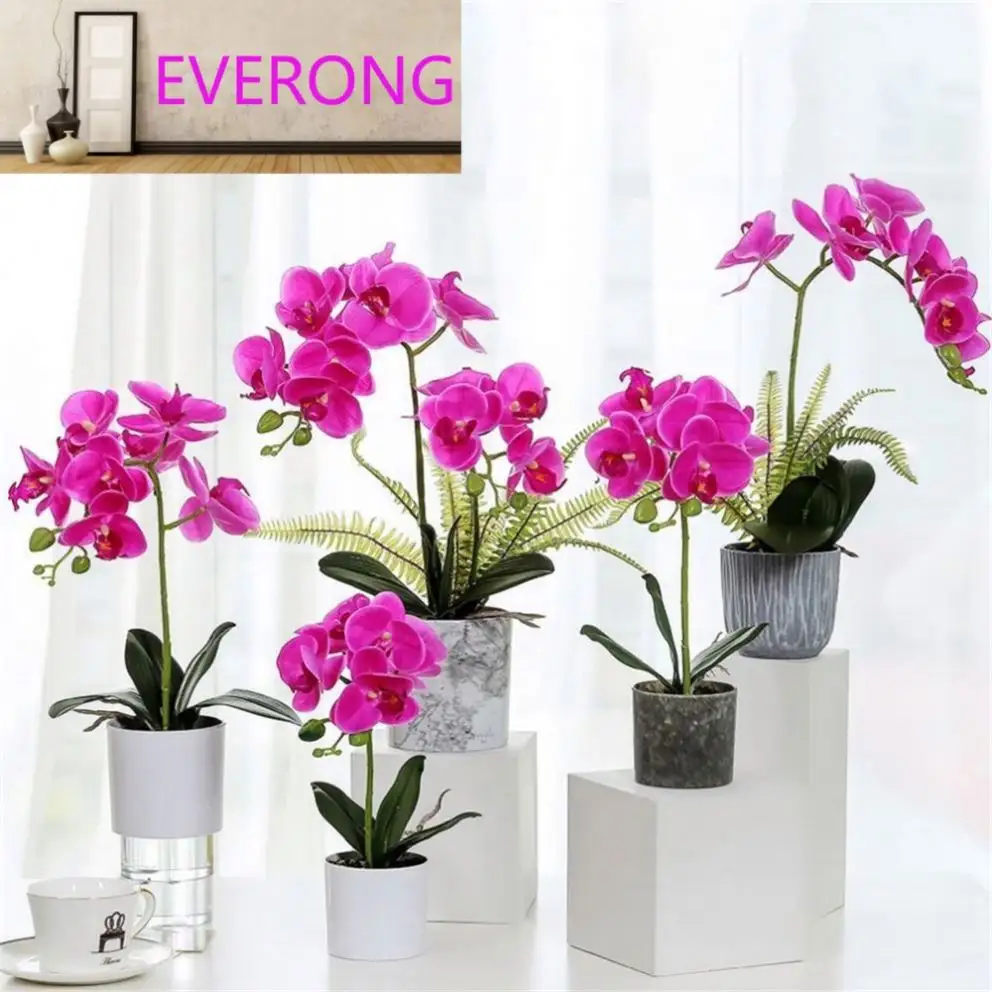 Nhân tạo cây lan hoa homesense Ebay trực tuyến với số lượng lớn Malaysia EV sắp xếp Nhân Tạo Hoa Yiwu thành phố