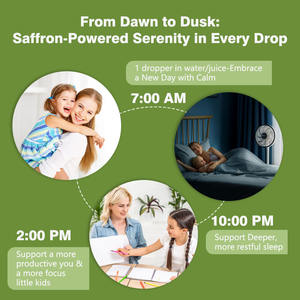 OEM Health <b>Supplement</b> Liposomal <b>Saffron</b> Liquid Drops with Ashwagandha and Vitamin D3 Support Healthy Sleep Boost Energy Function - Product Image 5