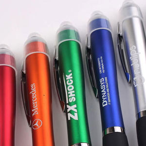Stylo tactile mobile multifonction avec logo personnalisé, torche LED, stylo lumineux brillant, stylo publicitaire en plastique, stylo à bille avec logo - Product Image 6