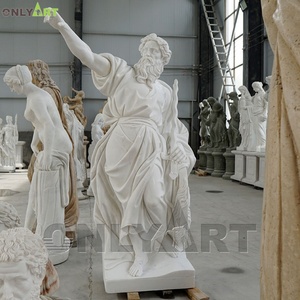 Statue d'Artémis en pierre blanche naturelle grandeur nature sculptée à la main Vente directe Sculpture en marbre de jardin européen - Product Image 4