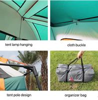 Camping Grande tente dans la nature Tente de camping imperméable Rainfly Tente de camping familiale extérieure à installation instantanée avec sac de transport