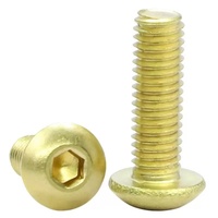 Vis métriques M1.6 DIN en laiton, cuivre, alliage de bronze H59 H62, à tête cylindrique hexagonale, à six pans creux