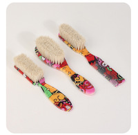 Nouvel arrivage Brosse à cheveux portable 2 en 1 pour hommes, peigne à barbe et moustache personnalisé en crin de cheval