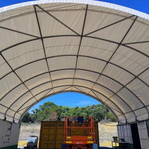 Nhiệm vụ nặng nề PVC vải vận chuyển <span class=keywords><strong>container</strong></span> tán mái vòm nơi trú ẩn lưu trữ Lều 40/20 ft - Product Image 6