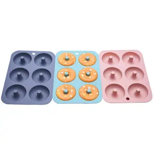 New Arrival Home Festival Silicone Doughnut Dessert Maker Mold Cup Cakes Silicone Baking Mold