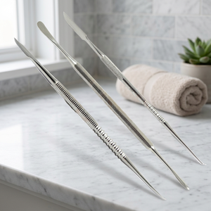 Kit d'instruments chirurgicaux manuels en acier inoxydable pour dentisterie, avec poignée moletée, Classe I, argenté - Product Image 4