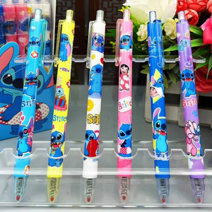 Stylos Gel Disney Stitch Lot de 12, Nouveaux Stylos Pression Dessin Animé, Encre Noire 0.5mm, Stylo Mignon de Signature, Papeterie Cadeau Étudiant - Product Image 5