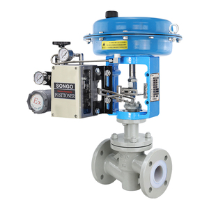 Válvula de Control Neumática de Tipo Integral, de Una Sola Vía, PN40, con Brida de Acero Fundido F46, Control 4-20mA - Product Image 4