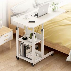 Support pour ordinateur portable, <span class=keywords><strong>table</strong></span> <span class=keywords><strong>de</strong></span> chevet <span class=keywords><strong>mobile</strong></span>, bureau, <span class=keywords><strong>table</strong></span> <span class=keywords><strong>relevable</strong></span>, support <span class=keywords><strong>plateau</strong></span> avec roulettes - Product Image 3