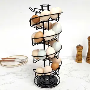 Kitchen spiral egg rack Rotating egg storage rack Egg storage box