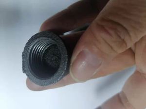 Đen dễ uốn gang DIY Retro đồ nội thất ren ống phụ kiện cổ điển Kệ Bracket vít kim loại End lắp ống mặt bích - Product Image 6