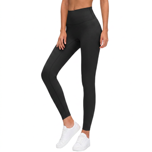 Leggings de yoga taille haute ultra doux pour femme S20D019L, extensibles dans quatre directions, en nylon/spandex, sensation seconde peau, sans couture avant - Product Image 3