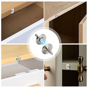 Zuogang Magnetic Door Catch Circular Strong Magnetic Invisible Sliding Door Wardrobe Cabinet Hardware Fixing <b>Screw</b> <b>Set</b> - Product Image 4
