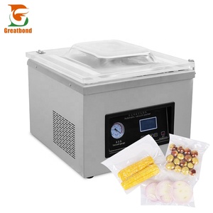 Machine d'emballage sous vide de bureau Dz 400 de bonne qualité, à chambre unique, pour aliments humides et secs, petite machine domestique avec impression de date - Product Image 1