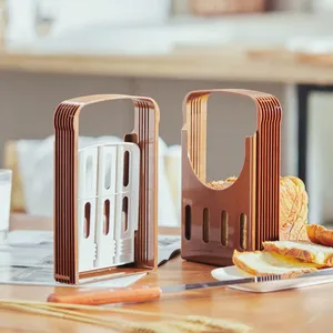 Toast <b>Bread</b> Slicer Stand Plastic Bakeware Slicing Tools Loaf <b>Cutter</b> Rack Foldable Cutting Guide Eco-Friendly Zenidoo Home - Product Image 3