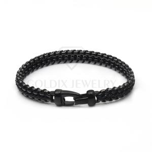 Alta calidad nueva moda 316L Acero inoxidable 4mm cadena personalizada trenzada amistad macramé regalos de navidad <span class=keywords><strong>pulsera</strong></span> para hombres - Product Image 4
