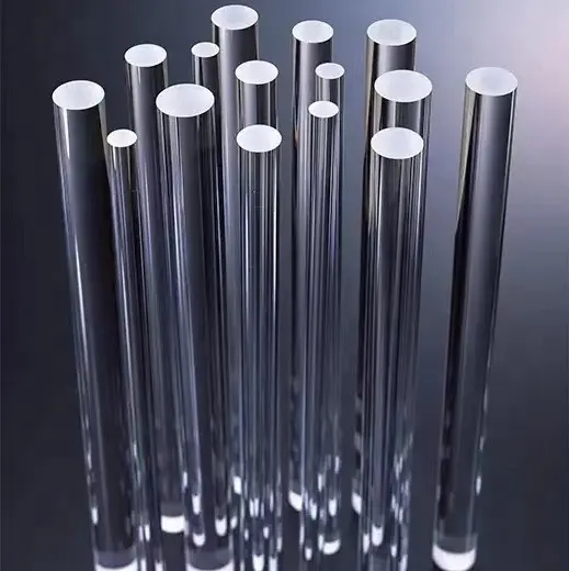 Özelleştirilmiş yüksek sıcaklığa dayanıklı yüksek saflıkta erimiş silika cam çubuk kuvars çubuk
