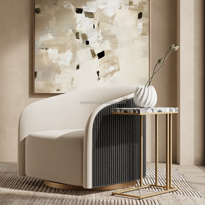 Sillón Reclinable Giratorio de Estilo Americano de Lujo Sageliving, Muebles de Sala de Estar, Sofá, Sillón de Madera, Sillón con Estructura de Madera Maciza - Product Image 1
