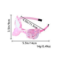 Bande dessinée douce coquille étoile de mer bandeau avec paillettes sirène queue mode Bling Bling bandeau pour filles fête cheveux accessoires