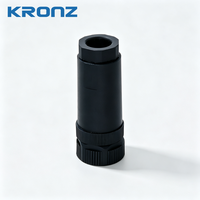 Connecteurs circulaires industriels étanches IP67 KRONZ tout plastique M12 à 4 broches, codage A, assemblage faisable sur site, femelle PG9