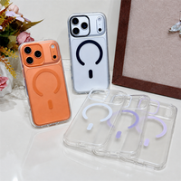 Coque de téléphone transparente magnétique C0521 pour iPhone 16 15 14 13 12 11 18 Pro Max 17 Air