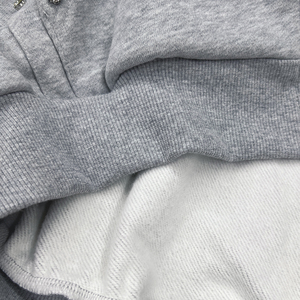 En vrac goutte épaule surdimensionné fermeture éclair à capuche unisexe Streetwear français éponge strass à capuche poids lourd coton fermeture éclair à capuche - Product Image 6