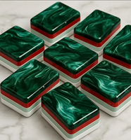 Elk Christmas America Jade Mahjong-Steine Faltbares Modernes Acryl-Set Graviert 4-Schichtig 160 Teile Luxus-Reiseset Großhandel Schnellversand